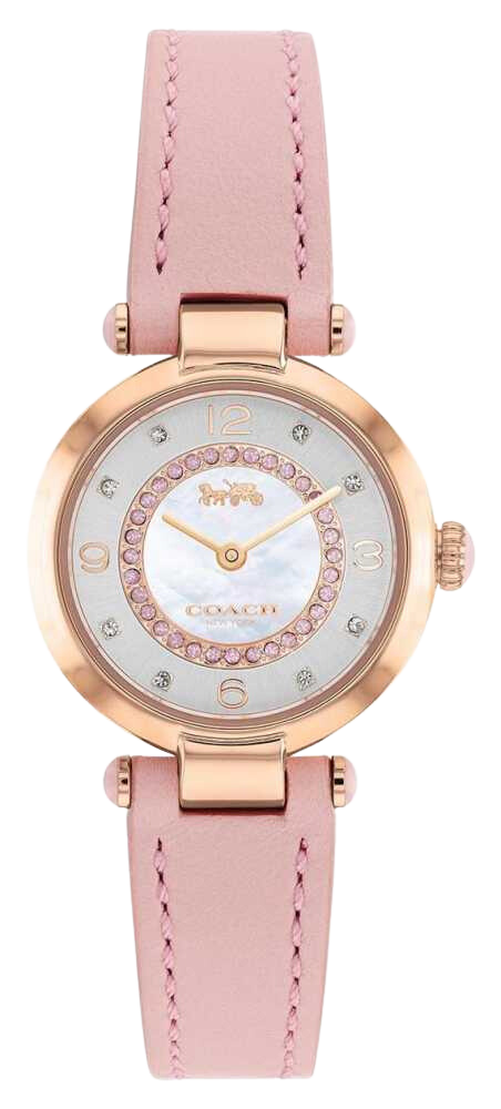 Coach Cary Madre de Perla Dial rosa correa de cuero reloj de mujer 14503896