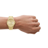 ساعة أرماني إكستشينج بانكس داي-ديت الذهبية للرجال - AX1734