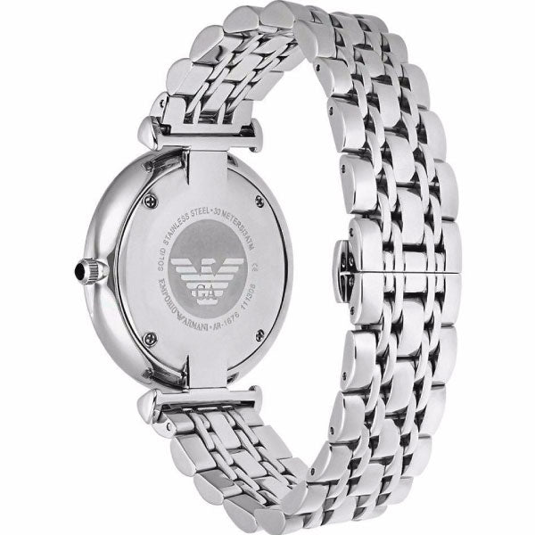 Emporio Armani Reloj Retro para Hombre con Esfera Negra y Plata AR1676