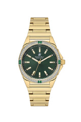 BEVERLY HILLS POLO CLUB Women's Green Dial Analog watch – BP3587C.170