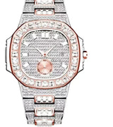 Big Daddy Baguette Bling Two Tone Watch