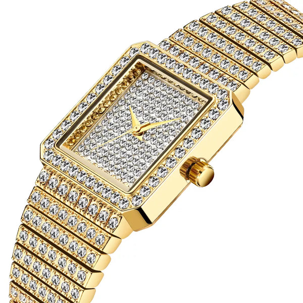 Big Daddy Square Bling Women's Watch