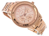 Fossil Stella Reloj cronógrafo de cuarzo con esfera de oro rosa para mujer ES5106