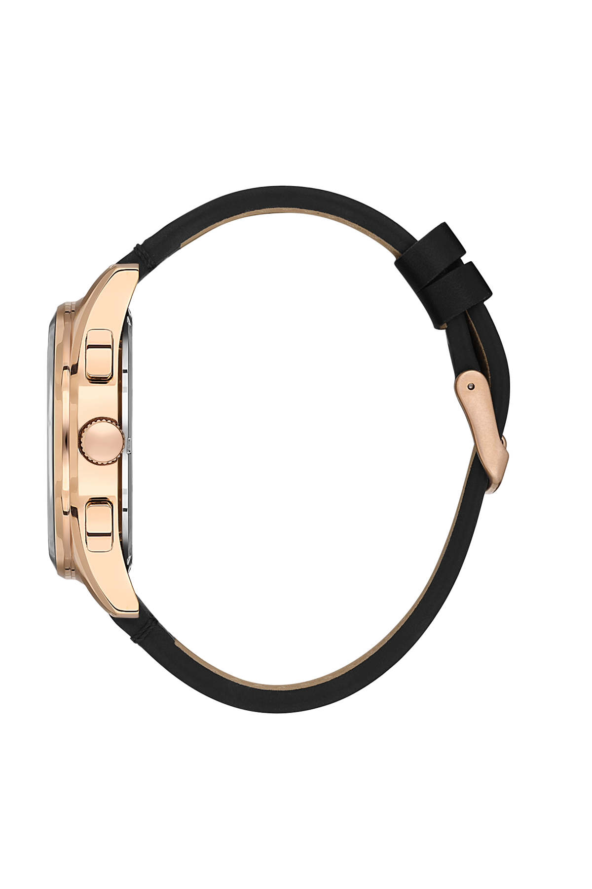 Daniel Klein Exclusive Multifunction Black Genuine Leather Strap Watch - DK.1.13902-3