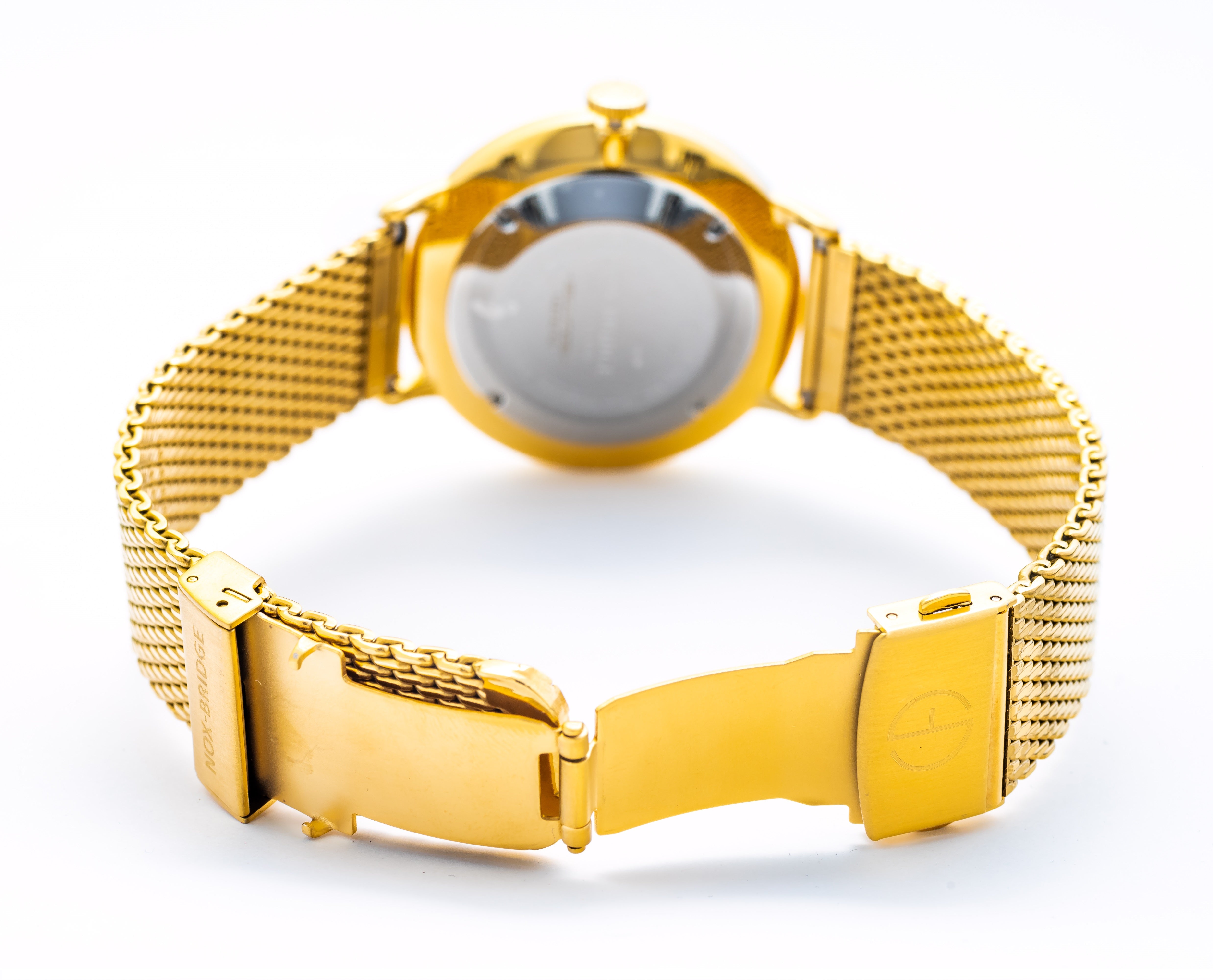 Noxbridge Vela Stainless Steel Mesh Gold Bracelet