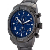 Fossil Bronson Reloj cronógrafo de cuarzo con esfera azul para hombre FS5711