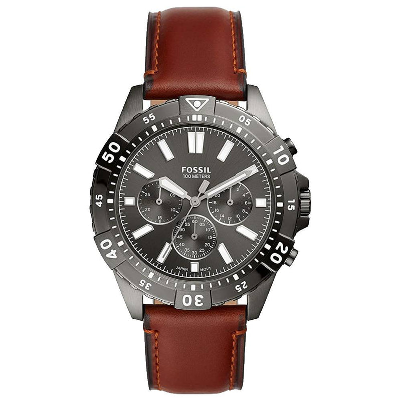 Fossil Garrett Reloj cronógrafo de cuarzo con esfera gris para hombre FS5770