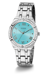 Reloj Mujer Guess Plata Cosmo Esfera Azul GW0033L7