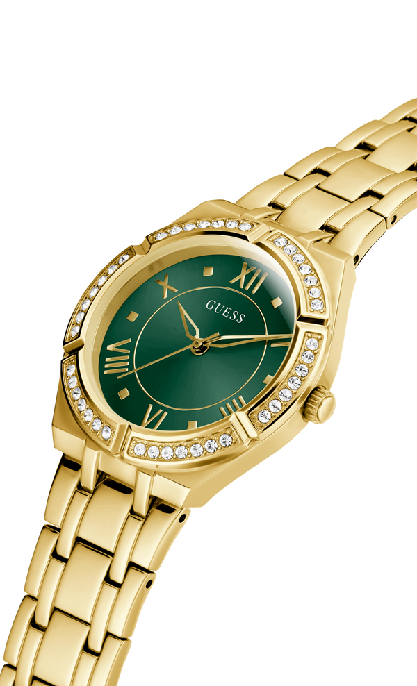 Reloj Mujer Guess Cosmo Esfera Verde Oro GW0033L8