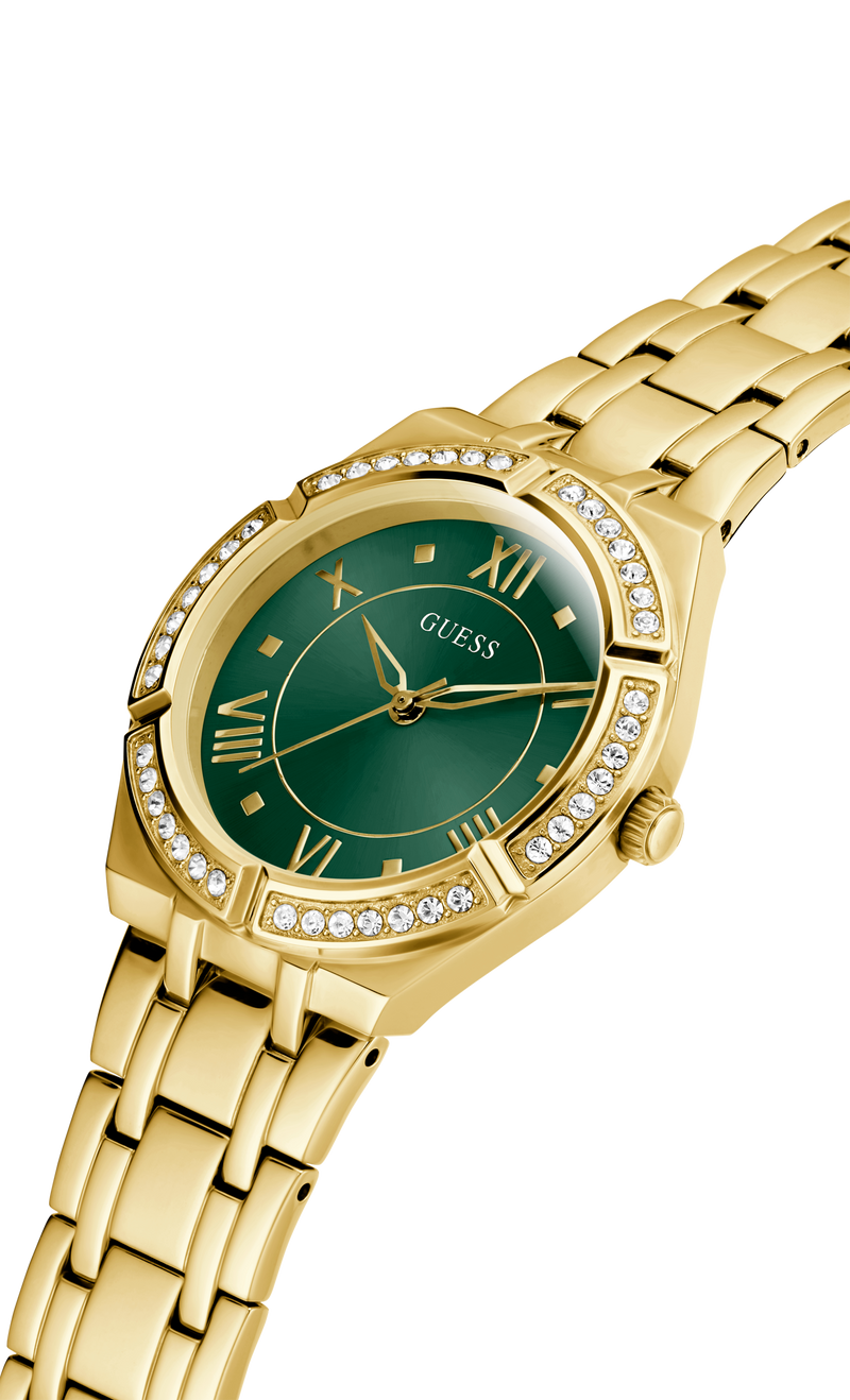 Guess Cosmo Green Dial Gold Women's Watch GW0033L8