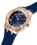 Reloj Mujer Guess Cosmo Oro Rosa Correa Azul GW0034L4