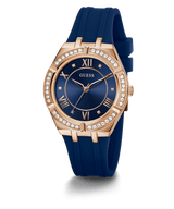 Reloj Mujer Guess Cosmo Oro Rosa Correa Azul GW0034L4