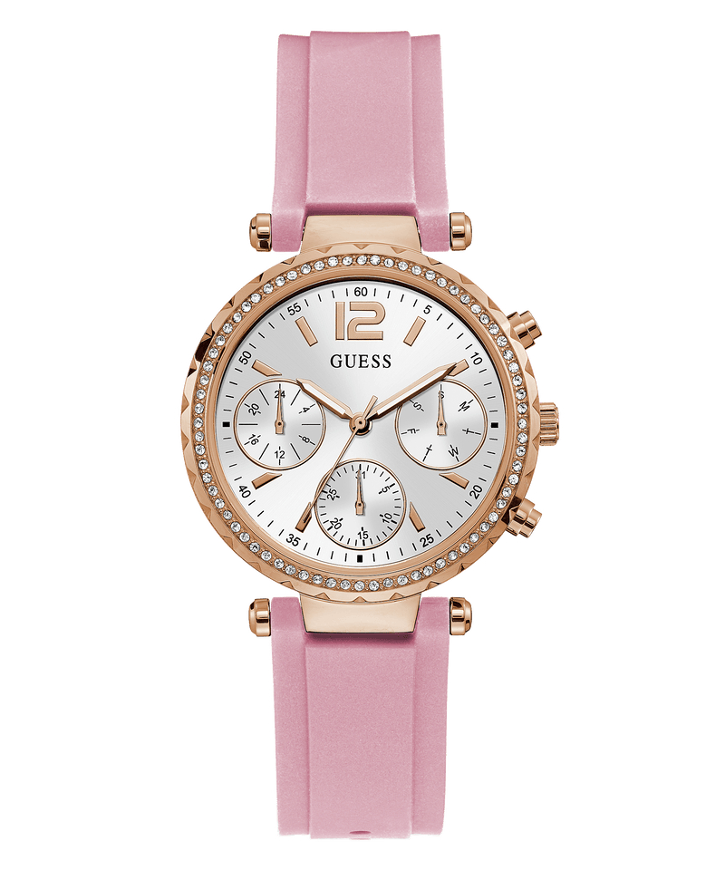 Reloj Mujer Guess Solstice Oro Rosa Silicona GW0113L4