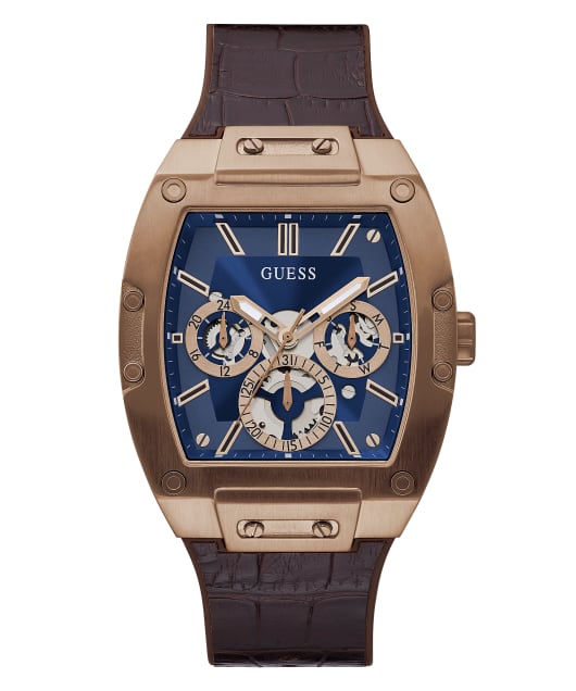 Reloj Guess Phoenix Hombre Cuero Marrón GW0202G2