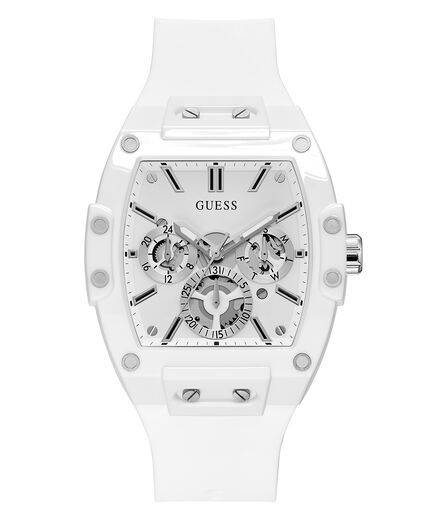 Reloj Guess Phoenix Hombre Correa Silicona Blanca GW0203G2