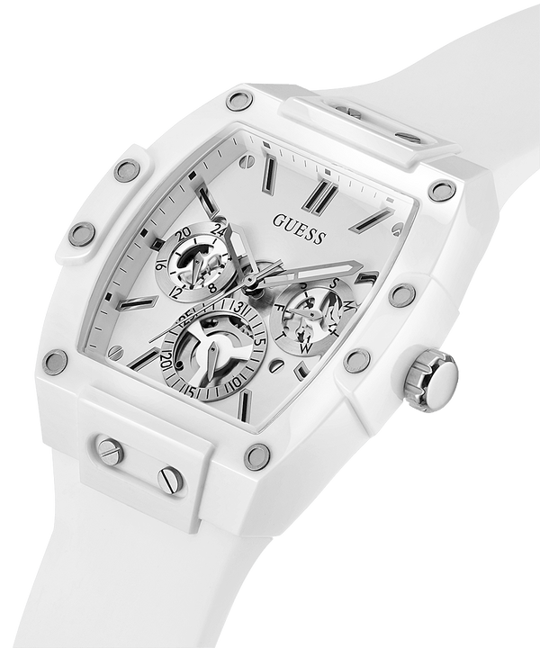 Reloj Guess Phoenix Hombre Correa Silicona Blanca GW0203G2