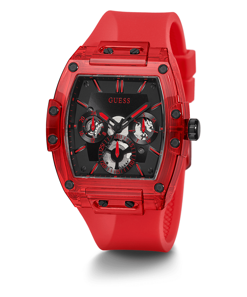 Reloj Hombre Guess Caja Roja Silicona GW0203G5