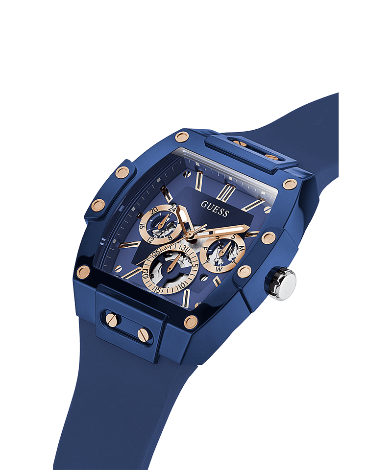 Guess Skeleton Dial Azul Silicona Reloj Hombre GW0203G7