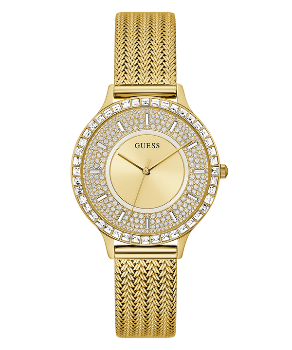 Guess Soiree Reloj de Mujer con Correa de Malla en Tono Dorado GW0402L2