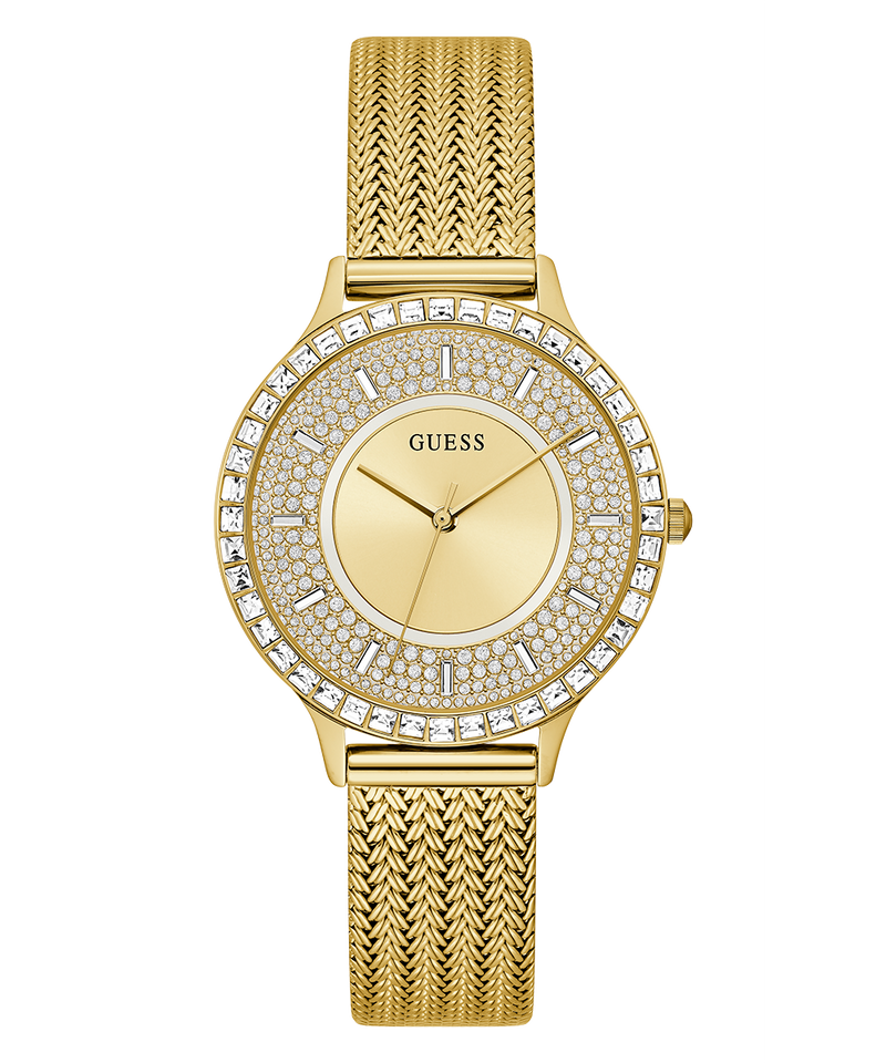 Guess Soiree Reloj de Mujer con Correa de Malla en Tono Dorado GW0402L2