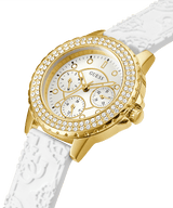 Guess Crown Jewel Reloj Mujer Correa Silicona Blanca GW0411L1