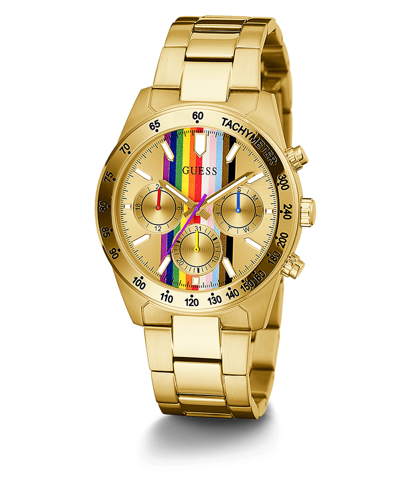 Reloj Guess Altitude Rainbow Dial Oro Hombre GW0434G1