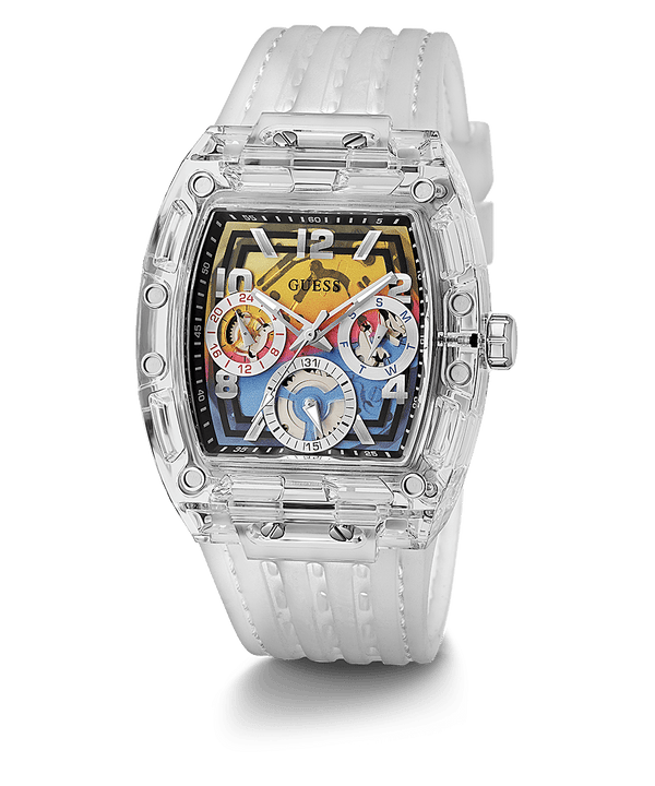 Reloj Guess Clear Case Correa Silicona Hombre GW0499G3