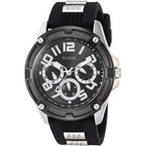 Guess Reloj Hombre Silicona Negro Tono Plateado GW0051G1