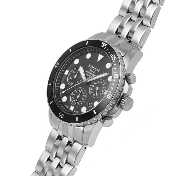 Fossil FB-01 Reloj cronógrafo de cuarzo con esfera negra para hombre FS5837