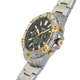 Fossil Garrett Reloj cronógrafo de cuarzo con esfera negra para hombre FS5771