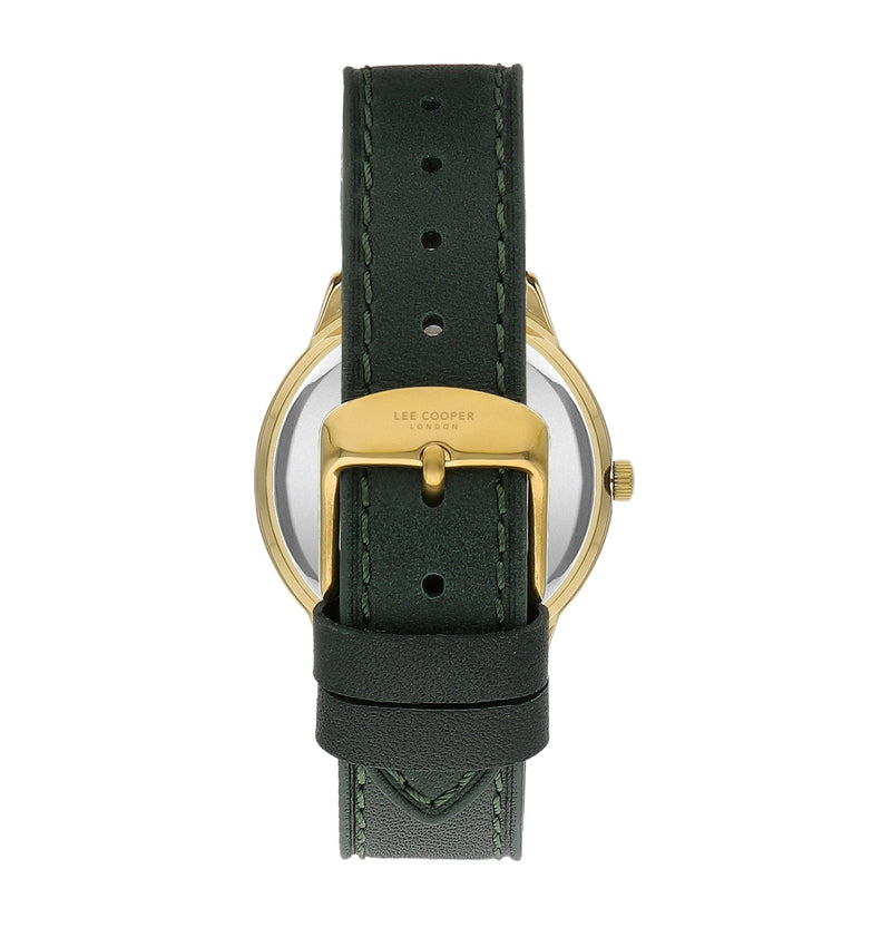 Lee Cooper Women's 36 MM Green Analog Leather Strap Watch – LC07932.177