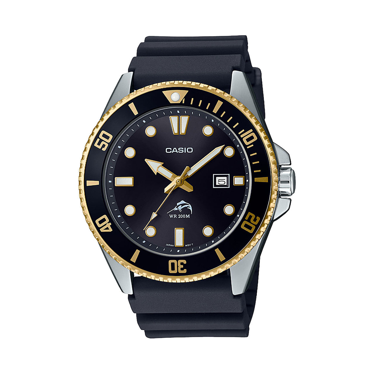 Casio Men's Diver Inspired Black Resin Strap Watch-0