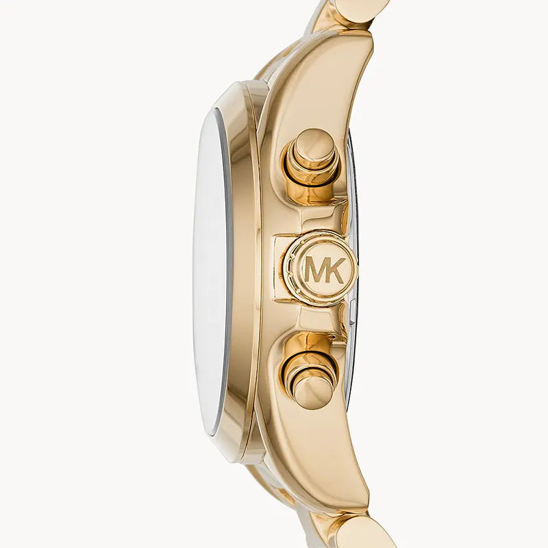Michael Kors Mini Bradshaw Reloj cronógrafo dorado para mujer MK6267