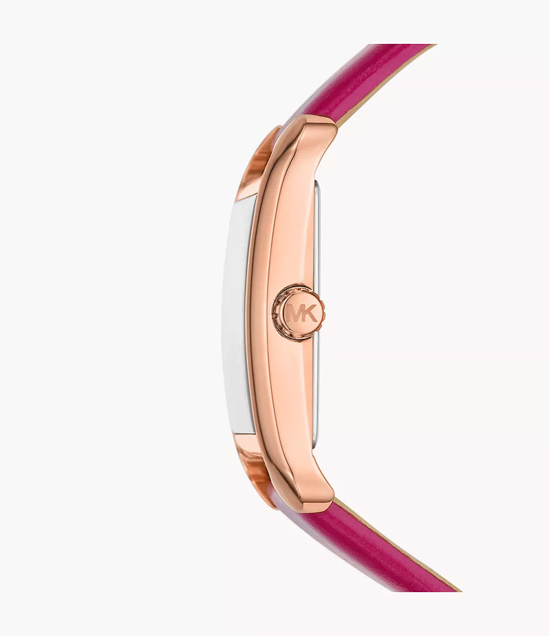Michael Kors Three-Hand Pink Leather Watch - MK01029 mk01029 - Image 3