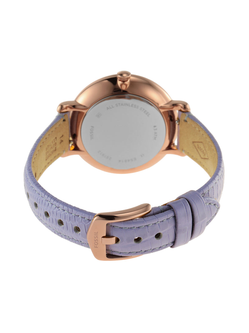 Fossil Jacqueline Three-Hand Lavender Leather Women's Watch ES4814