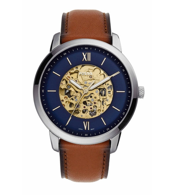 Reloj Fossil Neutra Auto Automático para Hombre con Esfera Azul ME3160