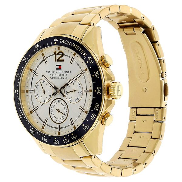 Tommy Hilfiger Luke multifunción plata blanco esfera acero reloj de hombre 1791121