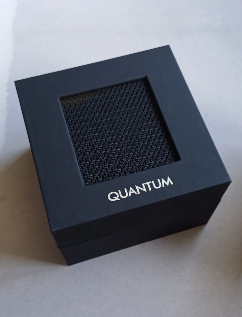 Quantum Black Chronograph Silicone Strap Men's Watch HNG956.351