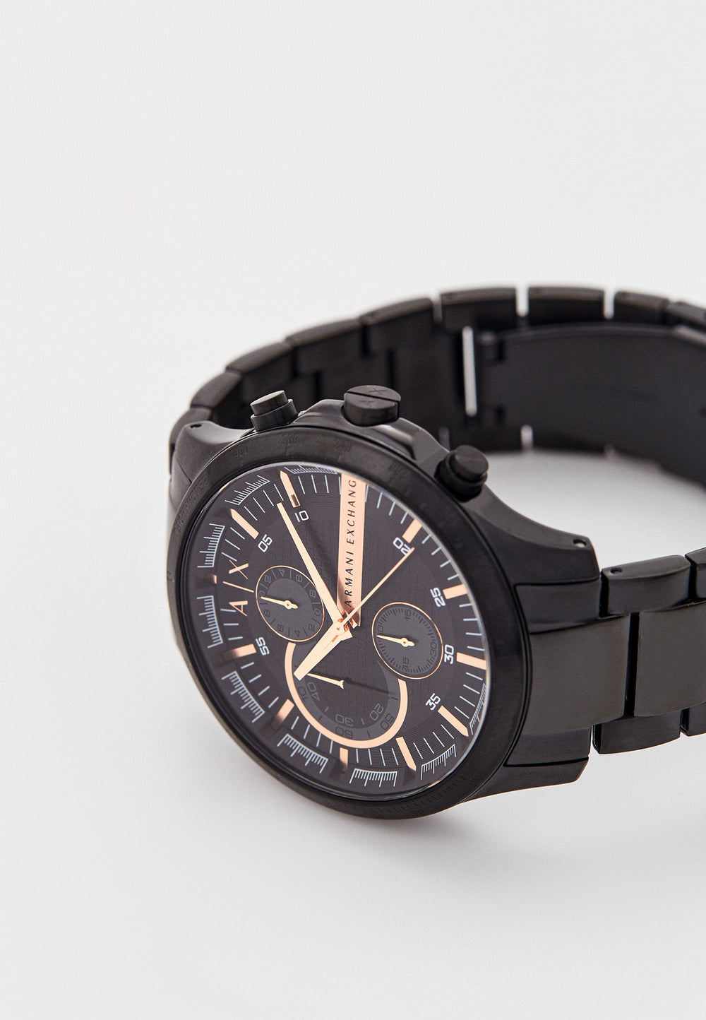 Dial Armani Quartz Chronograph America Watch Classic – of Black Exchange AX24 Men\'s Watches