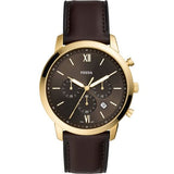 Fossil Neutra Reloj cronógrafo de cuarzo con esfera negra para hombre FS5763