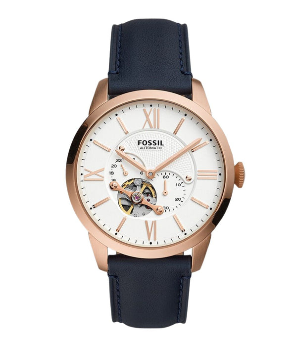 Fossil Townsman Auto Cronógrafo Automático Esfera Blanca Reloj para Hombre ME3171