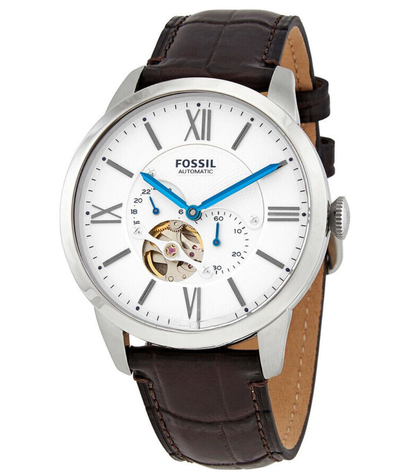 Fossil Townsman Cronógrafo Automático Esfera Blanca Reloj para Hombre ME3167