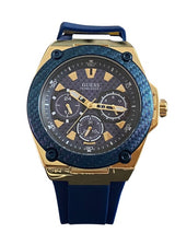 Guess Legacy Reloj Hombre Correa Caucho Azul W1049G9
