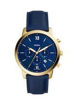 Reloj Fossil Neutra Chronograph Navy Leather para hombre FS5790