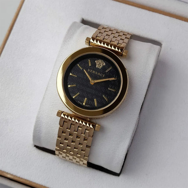 Versace V-Twist Black Dial Gold Mesh Bracelet Watch for Women - VELS00819 VELS00819 - Image 7