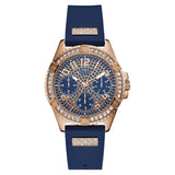 Guess Frontier Blue/Crysal Pave Dial Ladies Multifunction Watch W1160L3