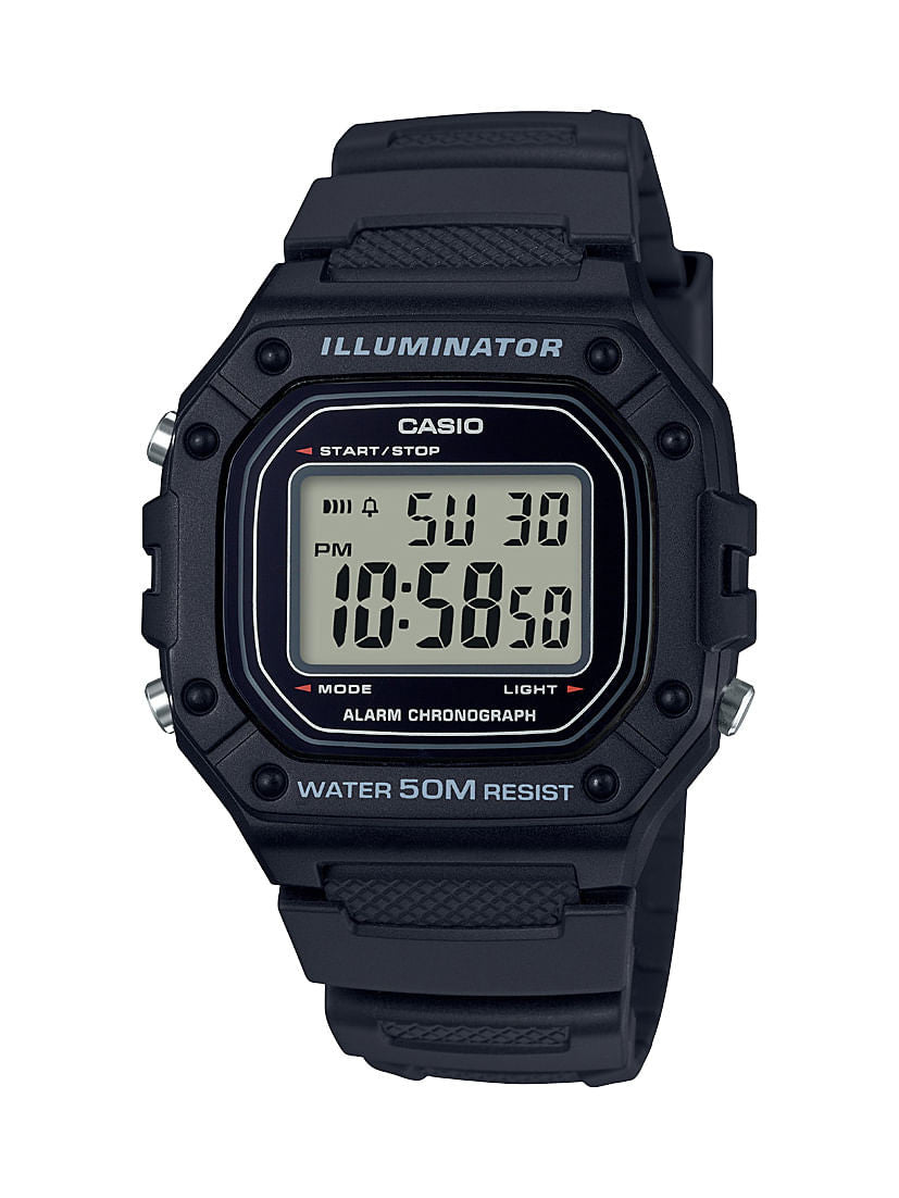 Casio Men's W218H-1A Black Digital Watch-0