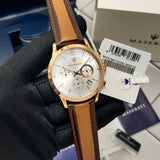 Maserati Ricordo Cronógrafo Reloj de hombre con esfera plateada R8871633002