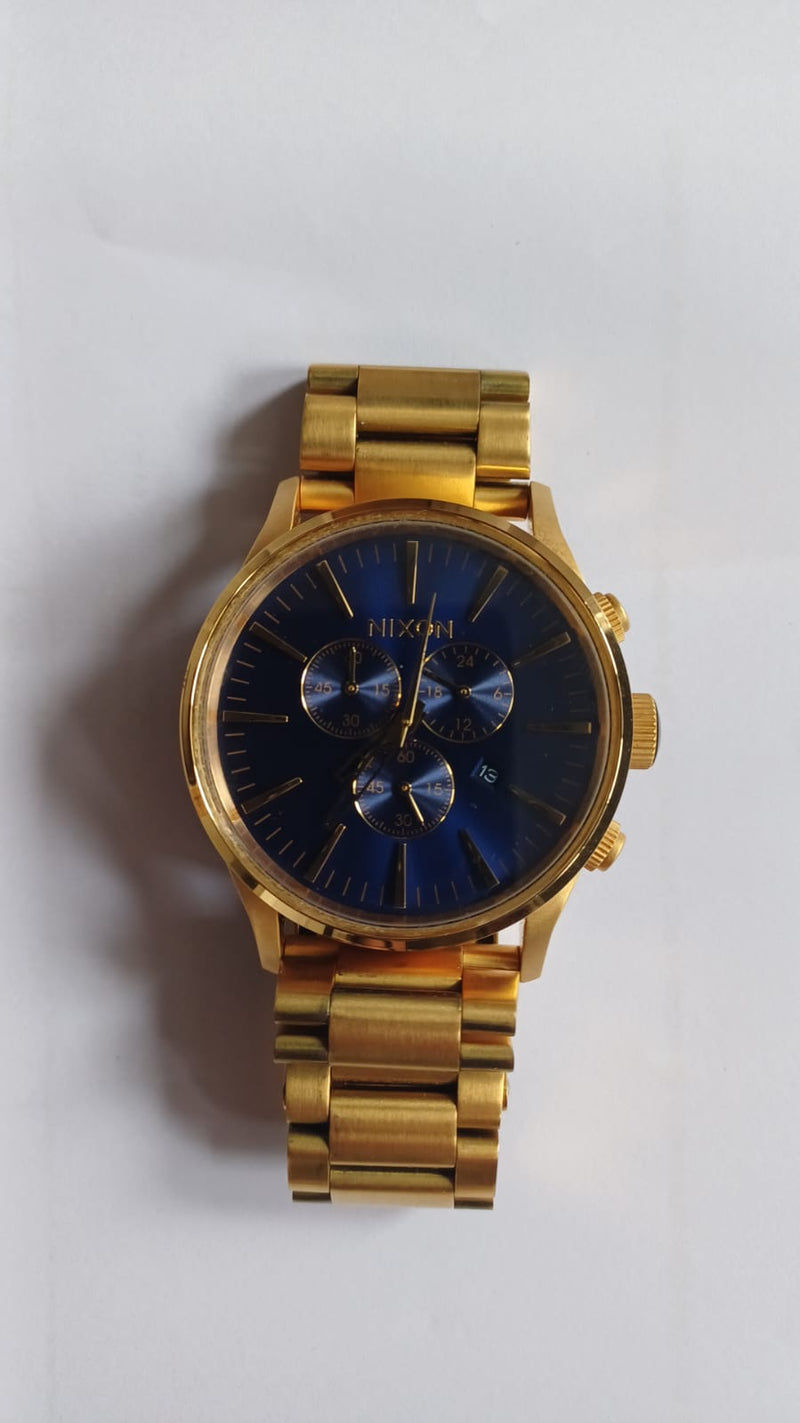 Nixon Sentry Chronograph Blue Sunray Dial Reloj para hombre A386-1922