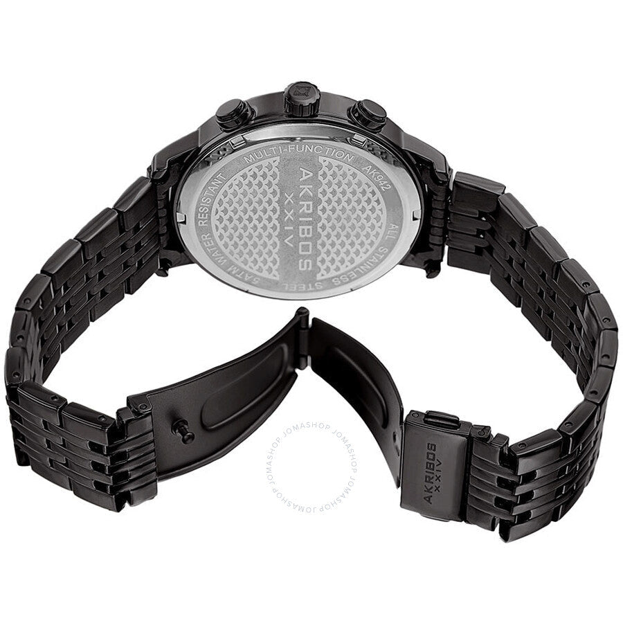 Akribos XXIV Black Dial Dual Time Men's Watch AK942BK